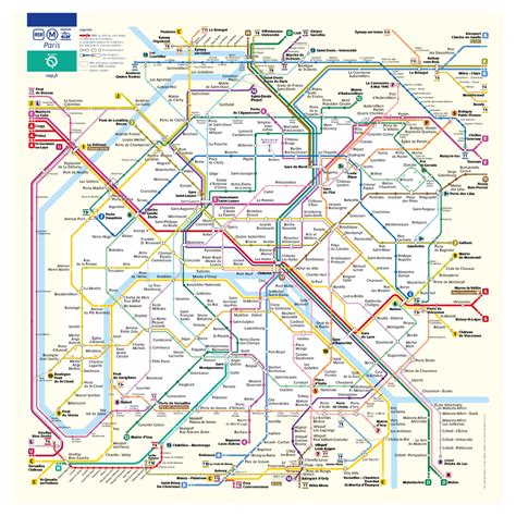 Plan metro à Paris et en Ile